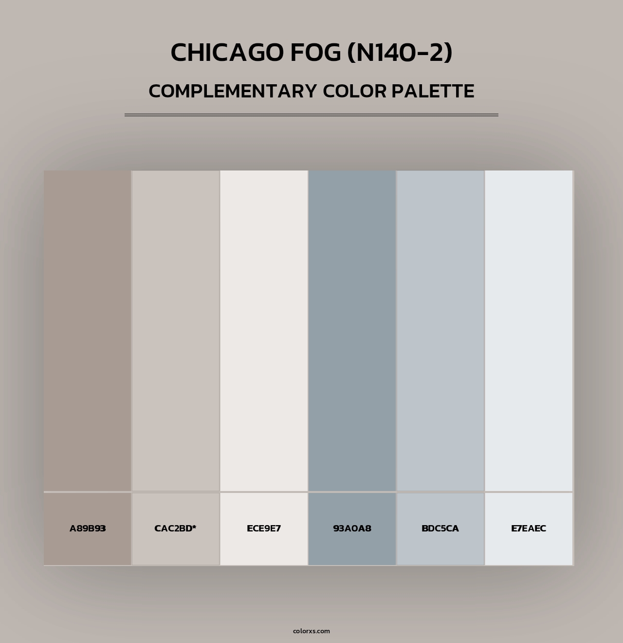 Chicago Fog (N140-2) - Complementary Color Palette