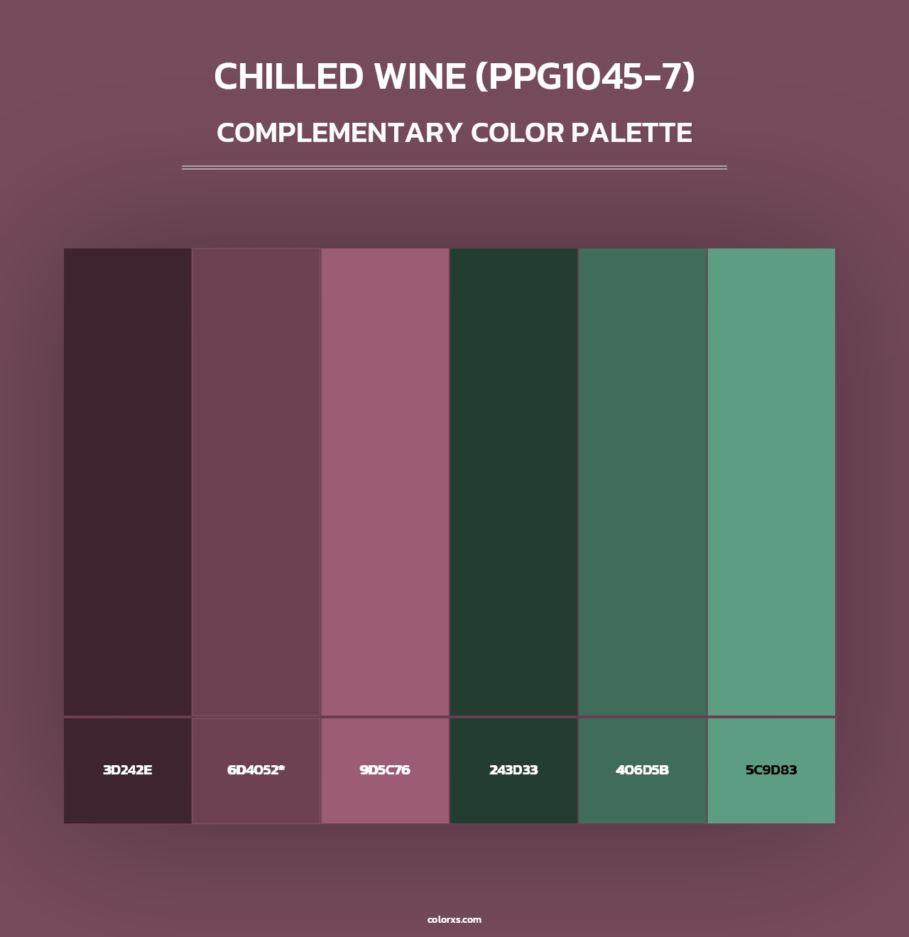 Chilled Wine (PPG1045-7) - Complementary Color Palette