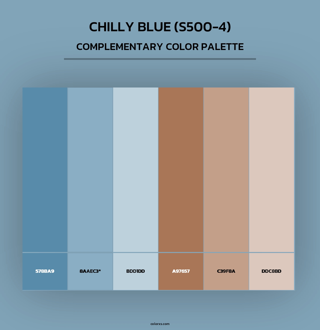 Chilly Blue (S500-4) - Complementary Color Palette
