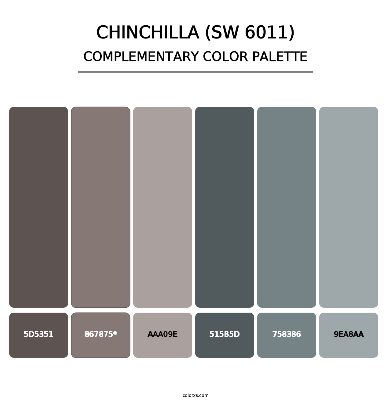 Chinchilla (SW 6011) - Complementary Color Palette