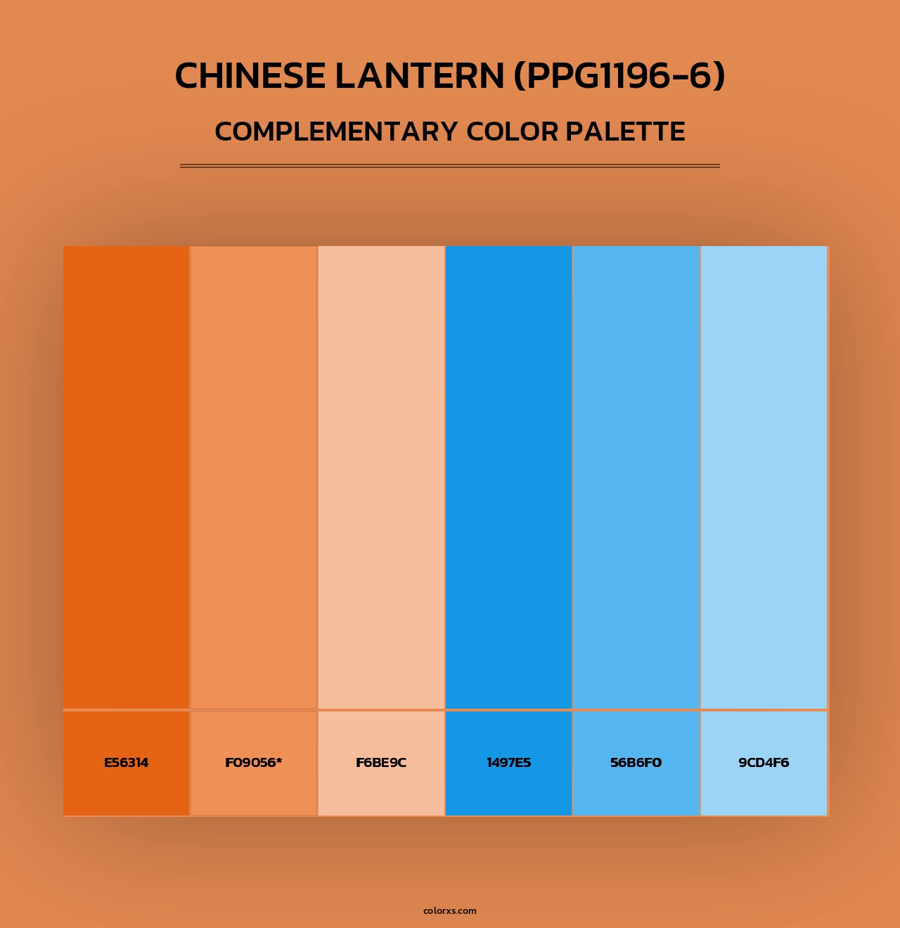 Chinese Lantern (PPG1196-6) - Complementary Color Palette