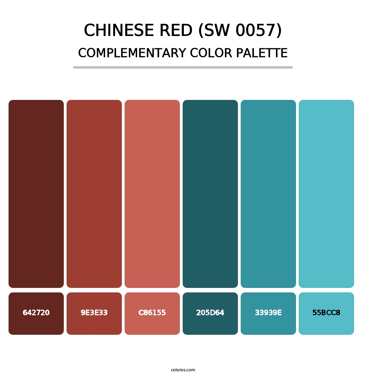 Chinese Red (SW 0057) - Complementary Color Palette