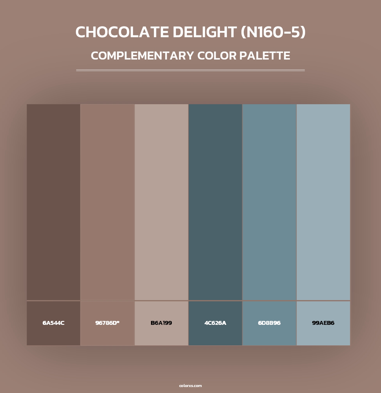 Chocolate Delight (N160-5) - Complementary Color Palette