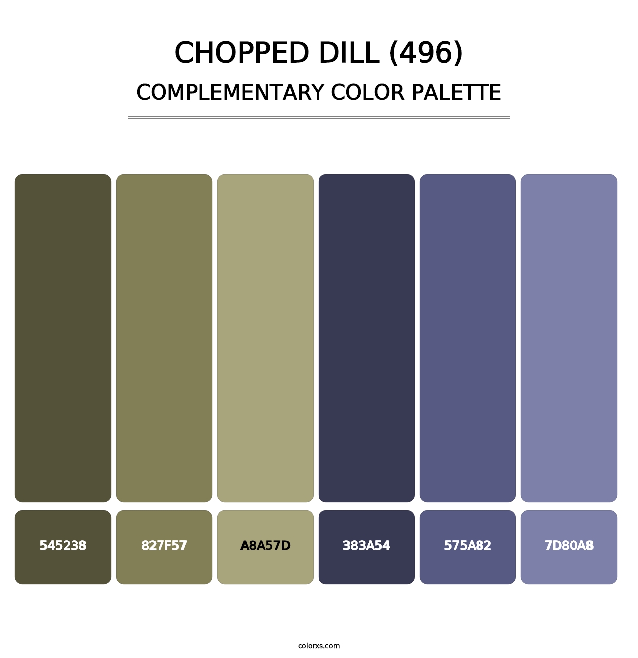 Chopped Dill (496) - Complementary Color Palette
