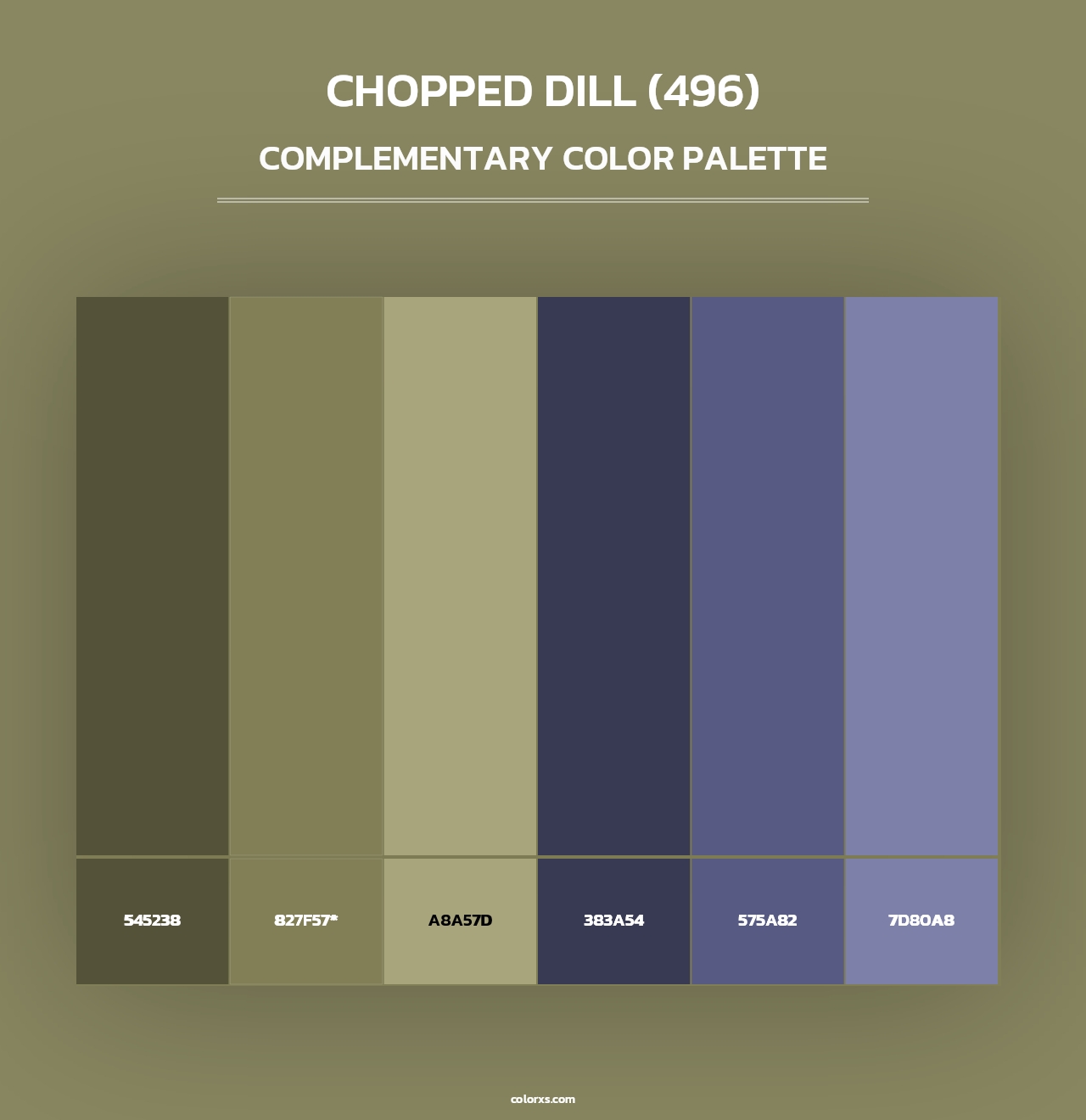 Chopped Dill (496) - Complementary Color Palette
