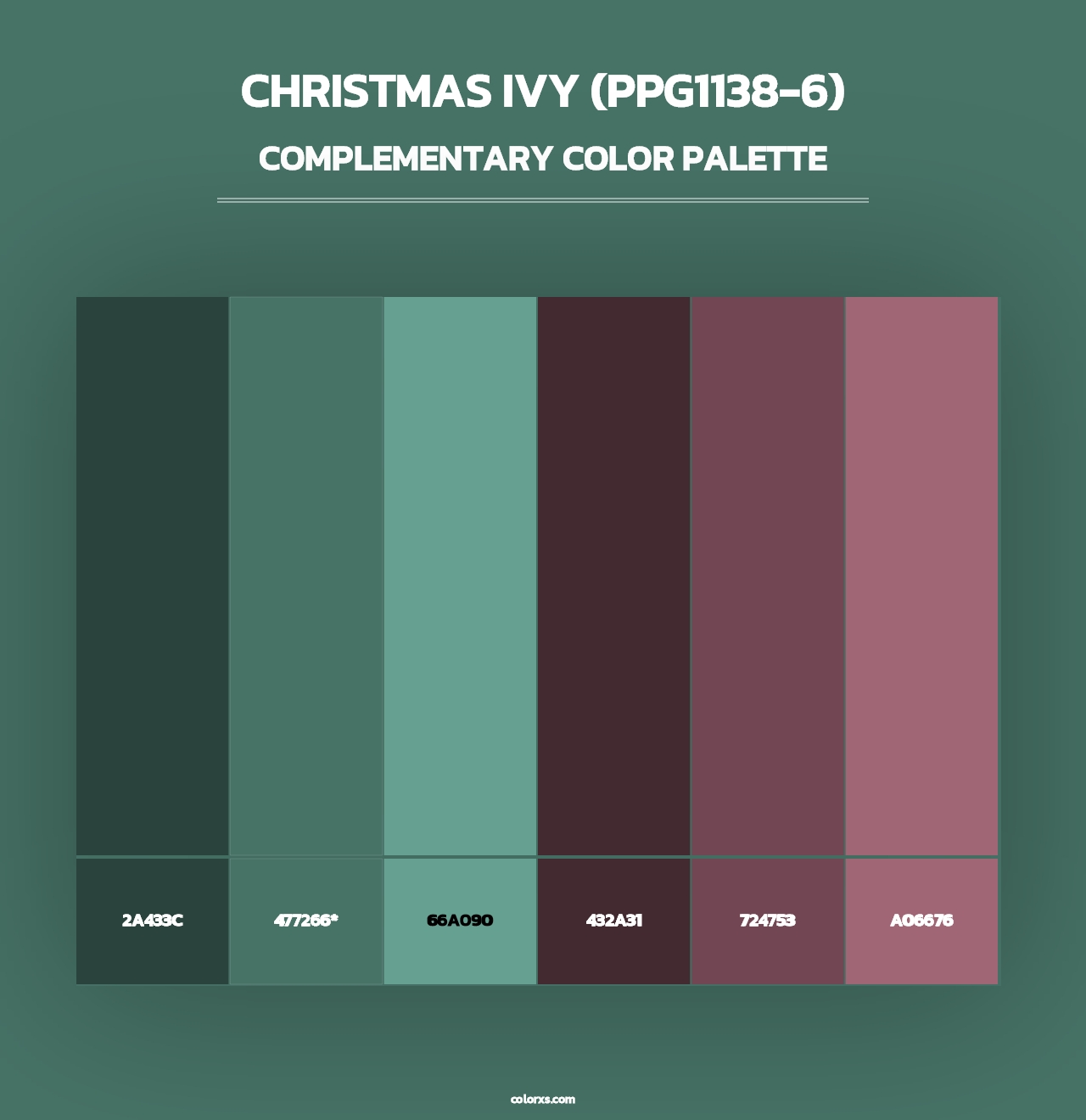 Christmas Ivy (PPG1138-6) - Complementary Color Palette