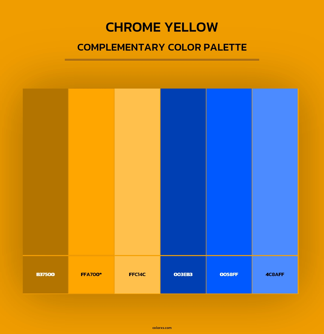 Chrome Yellow - Complementary Color Palette