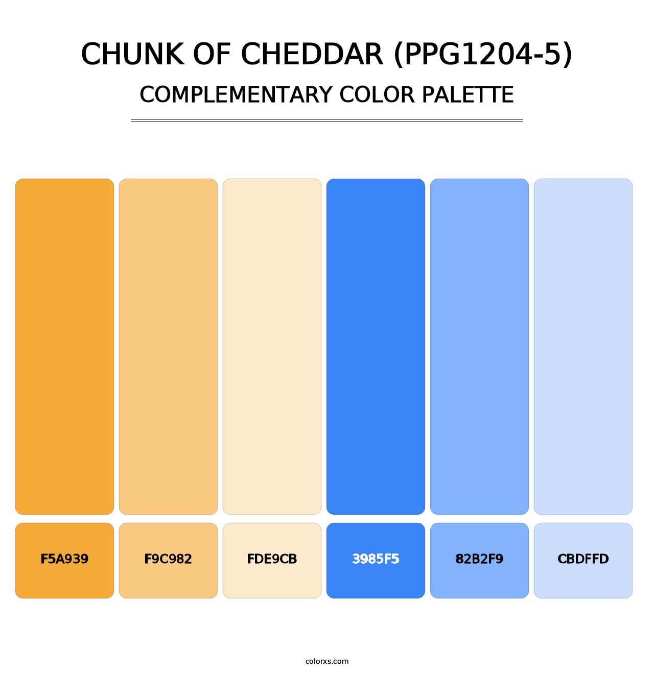Chunk Of Cheddar (PPG1204-5) - Complementary Color Palette
