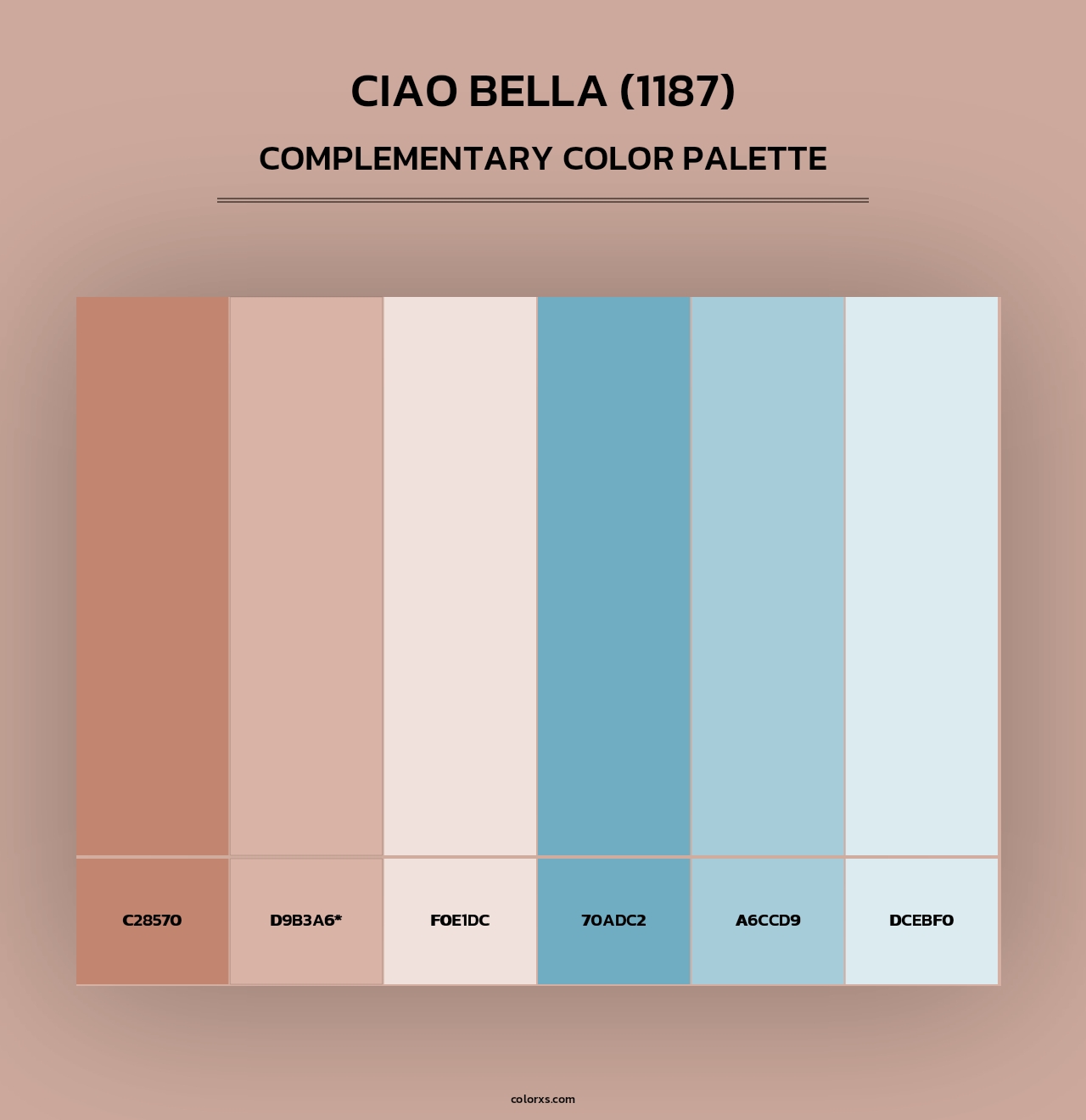 Ciao Bella (1187) - Complementary Color Palette