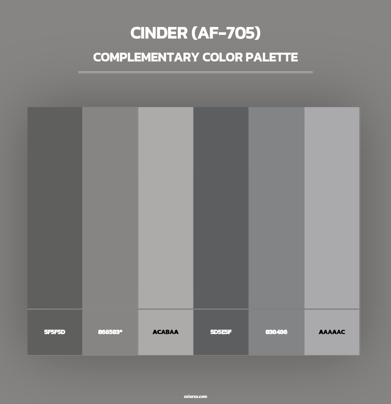 Cinder (AF-705) - Complementary Color Palette