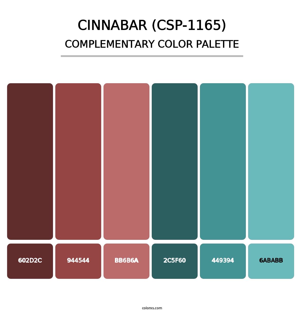 Cinnabar (CSP-1165) - Complementary Color Palette