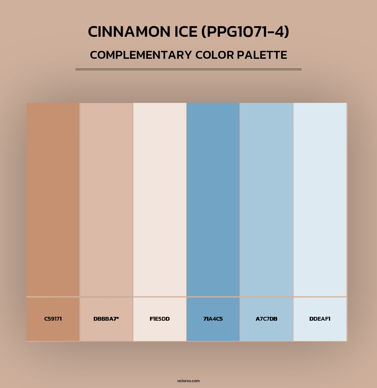 Cinnamon Ice (PPG1071-4) - Complementary Color Palette