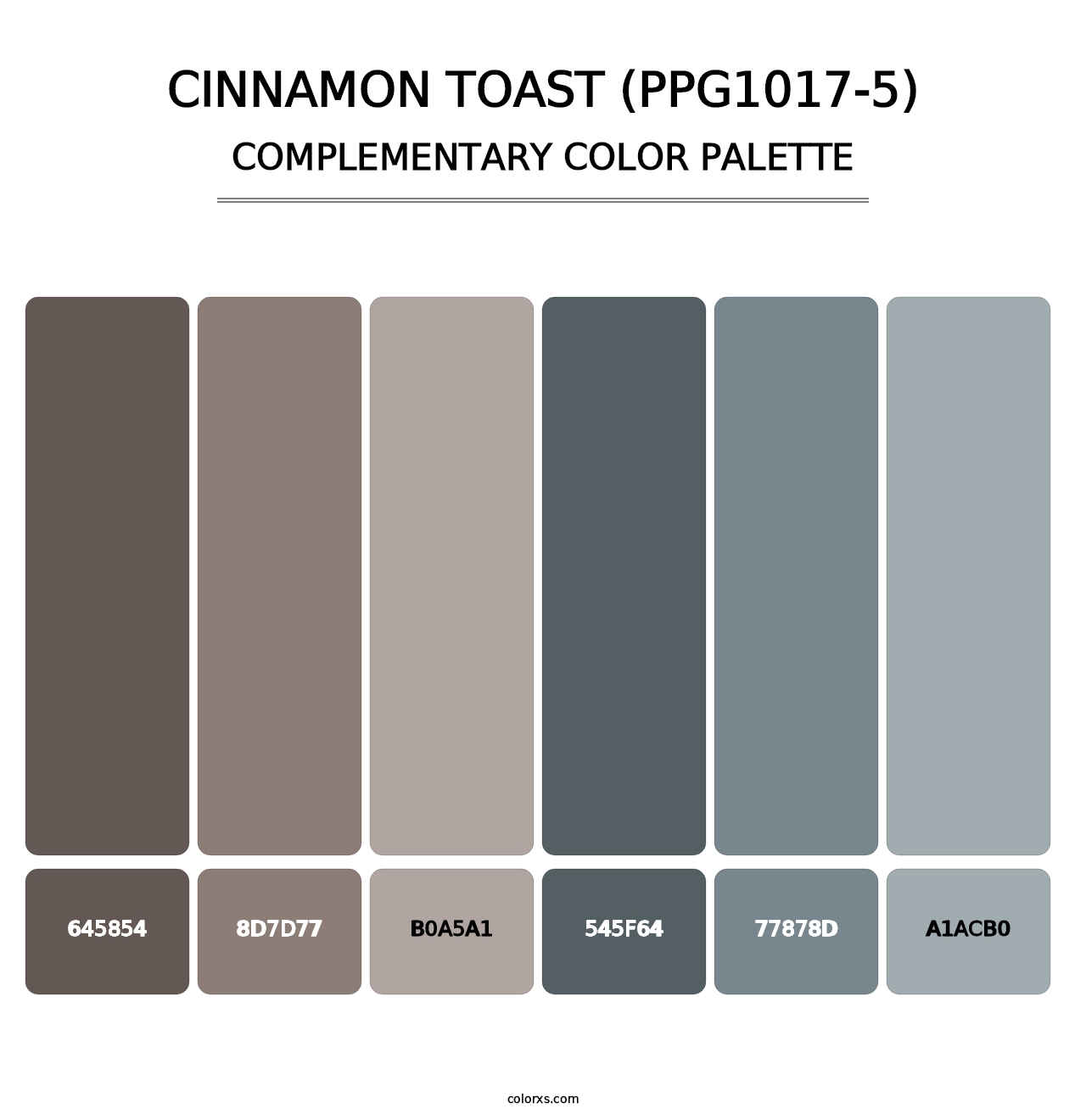 Cinnamon Toast (PPG1017-5) - Complementary Color Palette
