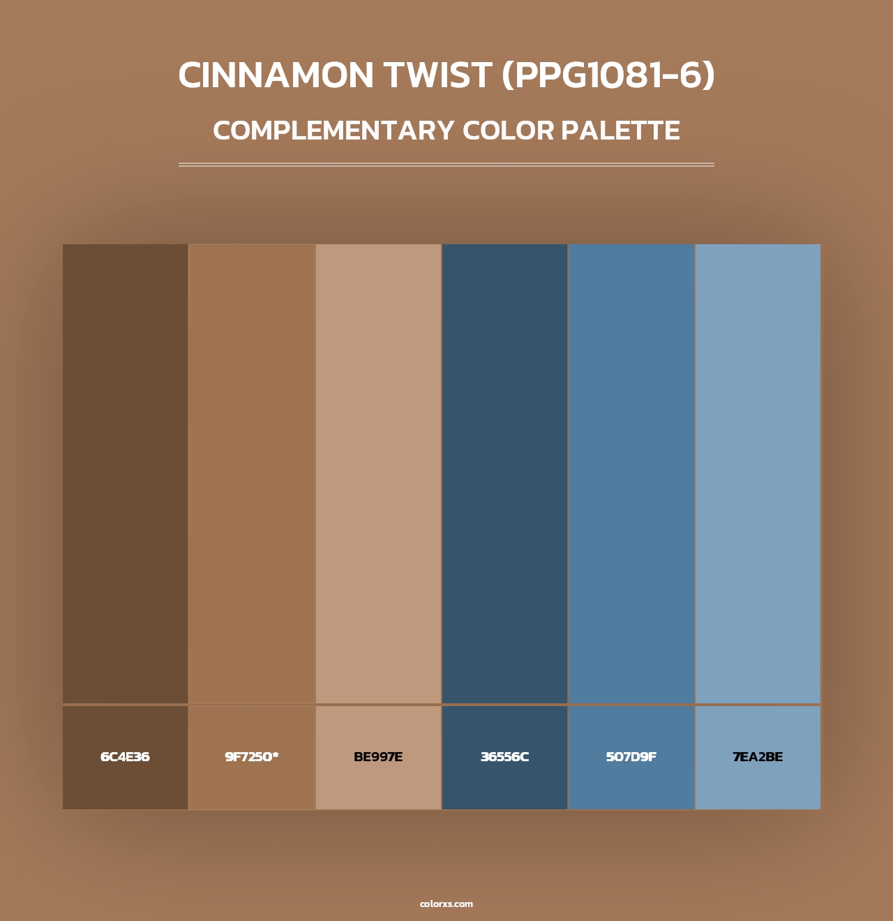 Cinnamon Twist (PPG1081-6) - Complementary Color Palette