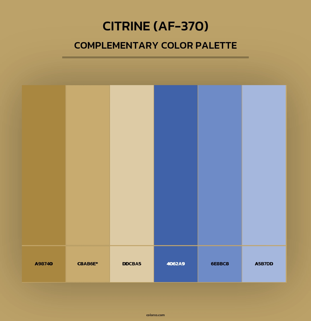 Citrine (AF-370) - Complementary Color Palette