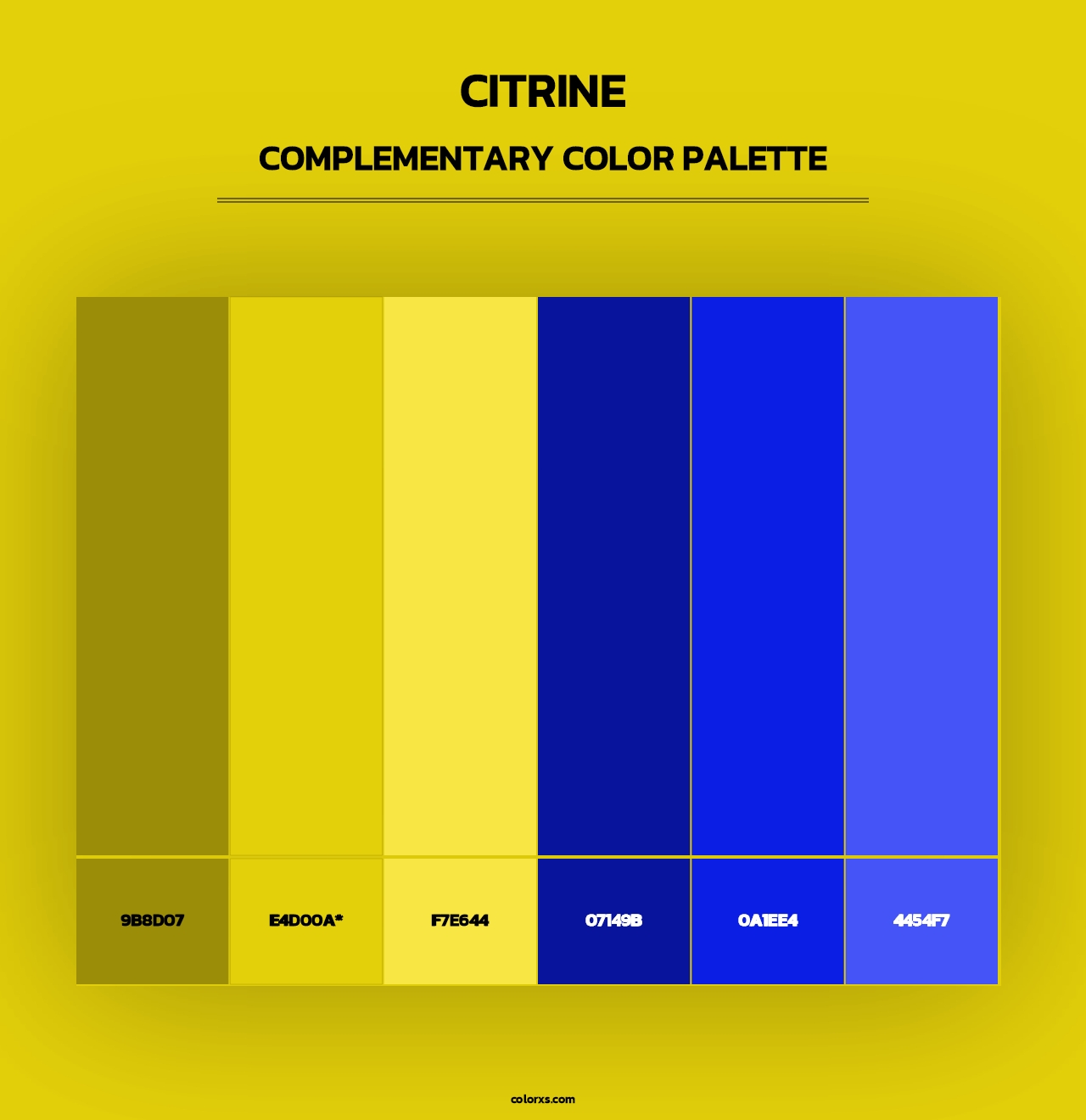 Citrine - Complementary Color Palette