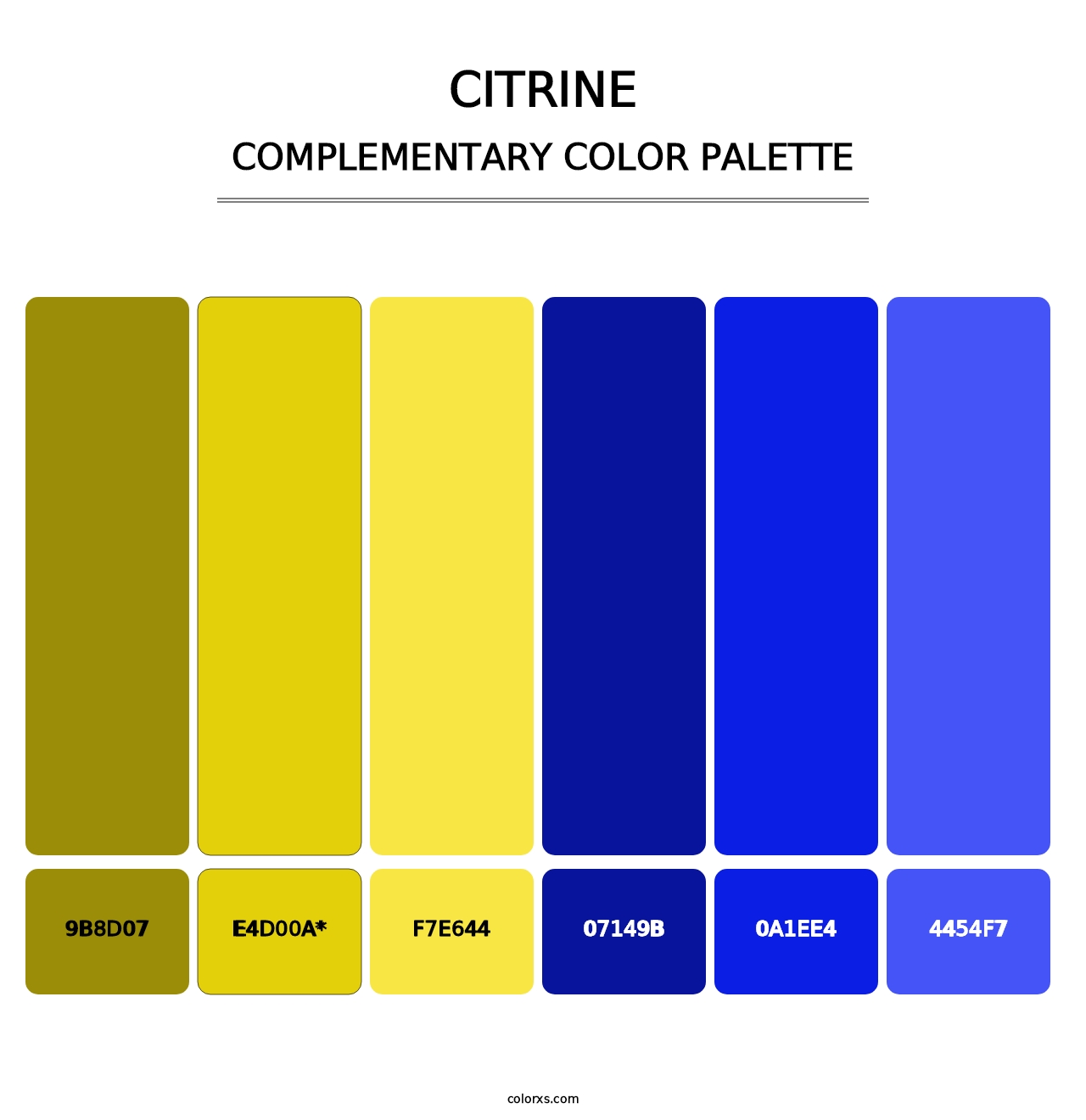 Citrine - Complementary Color Palette