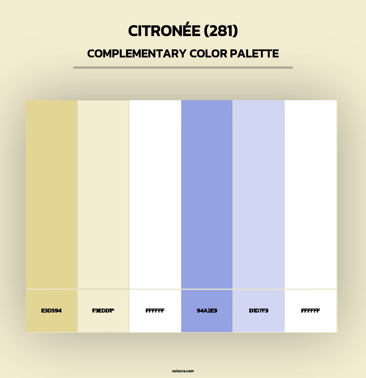 Citronée (281) - Complementary Color Palette