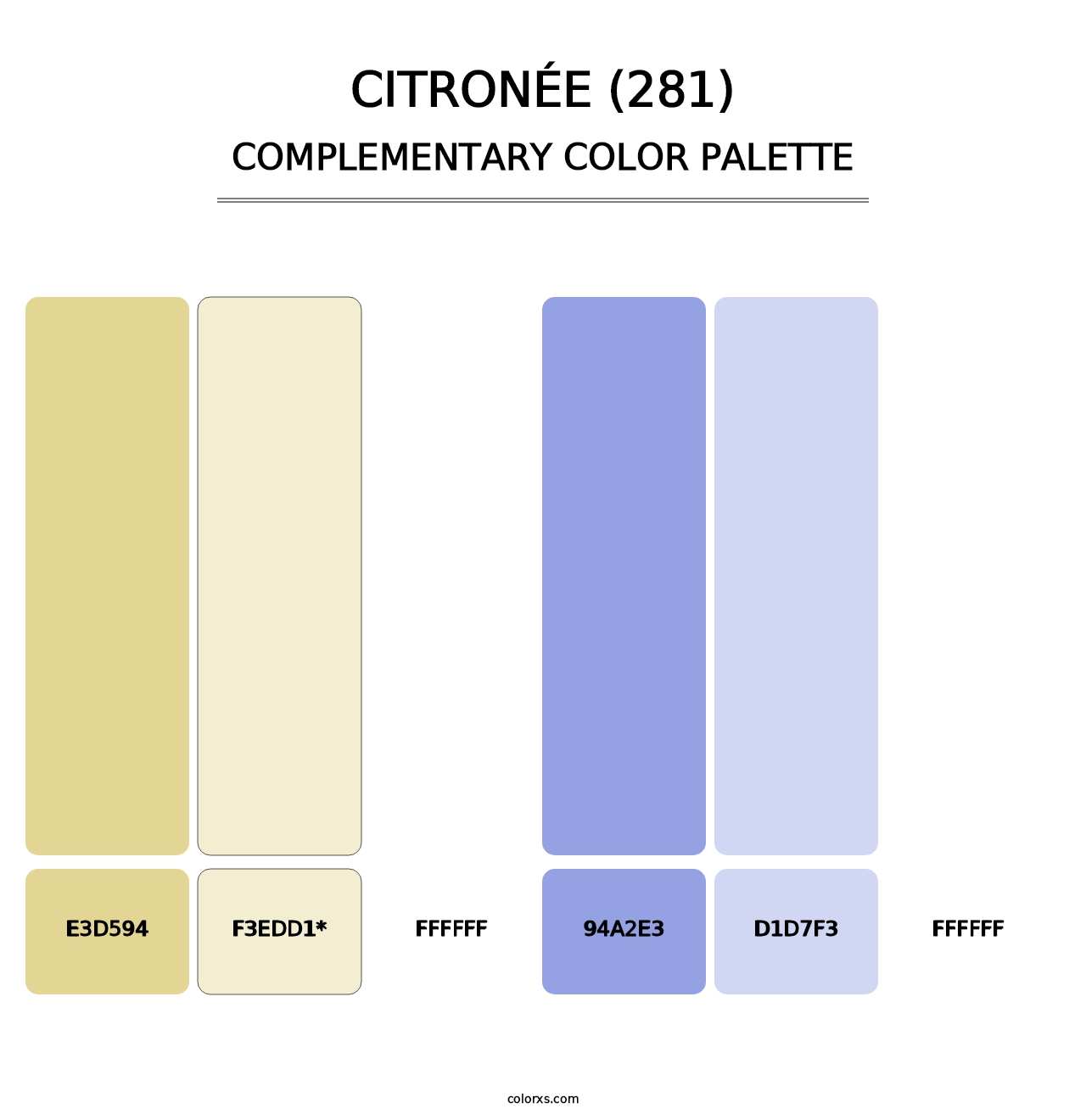 Citronée (281) - Complementary Color Palette