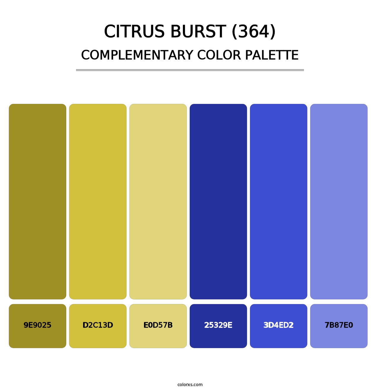 Citrus Burst (364) - Complementary Color Palette