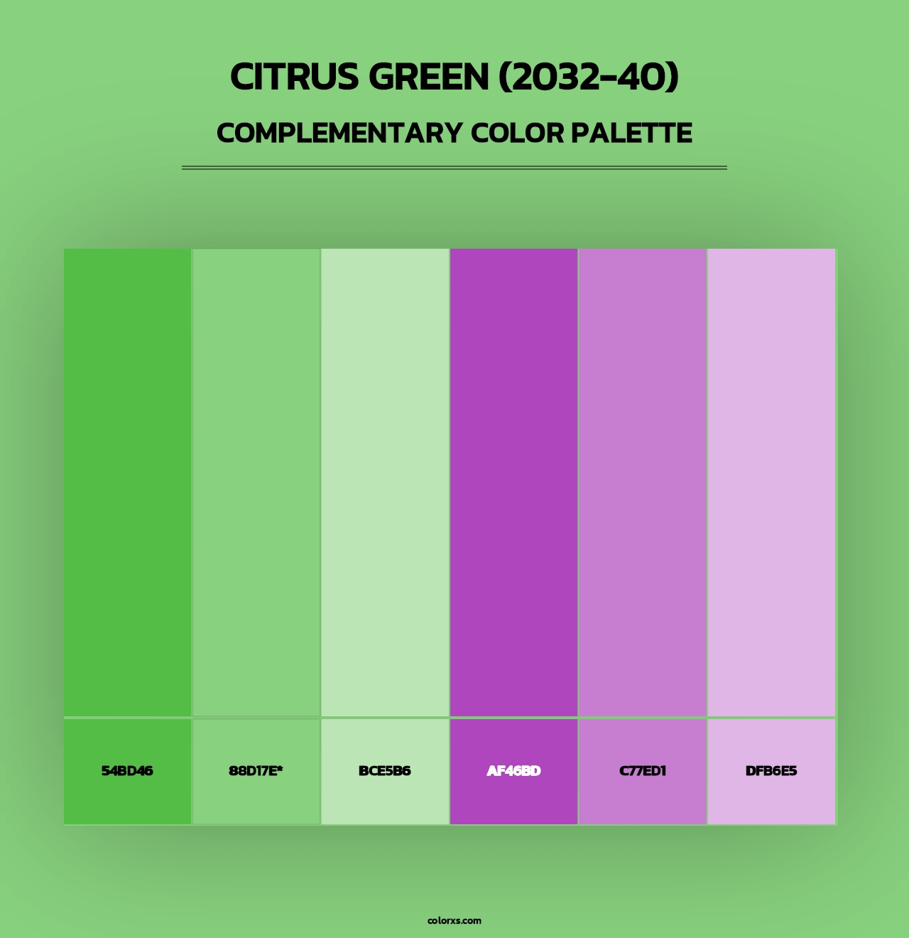 Citrus Green (2032-40) - Complementary Color Palette