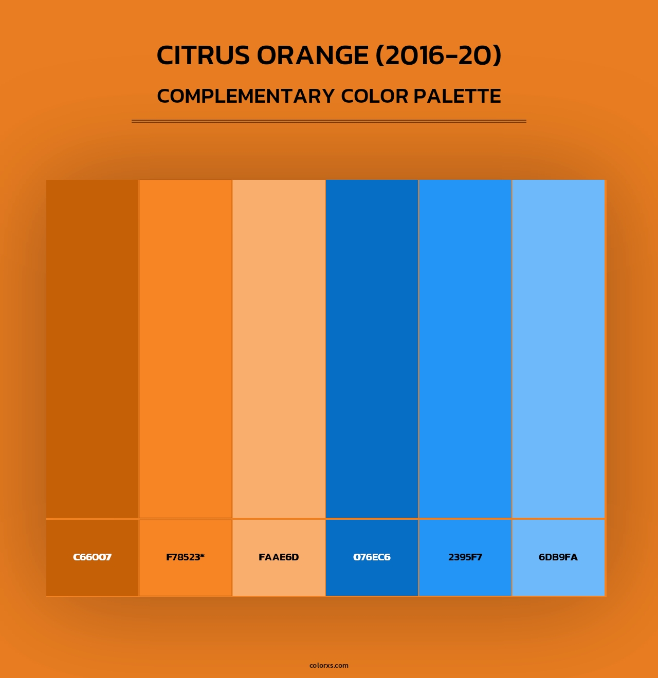 Citrus Orange (2016-20) - Complementary Color Palette