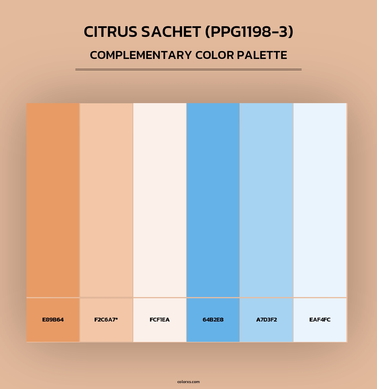 Citrus Sachet (PPG1198-3) - Complementary Color Palette
