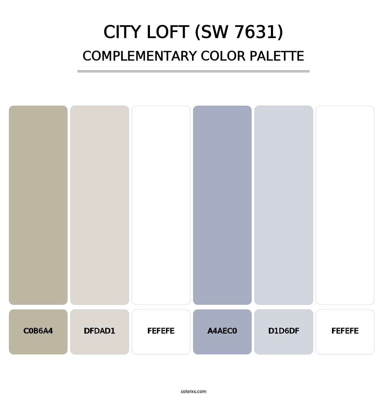 City Loft (SW 7631) - Complementary Color Palette