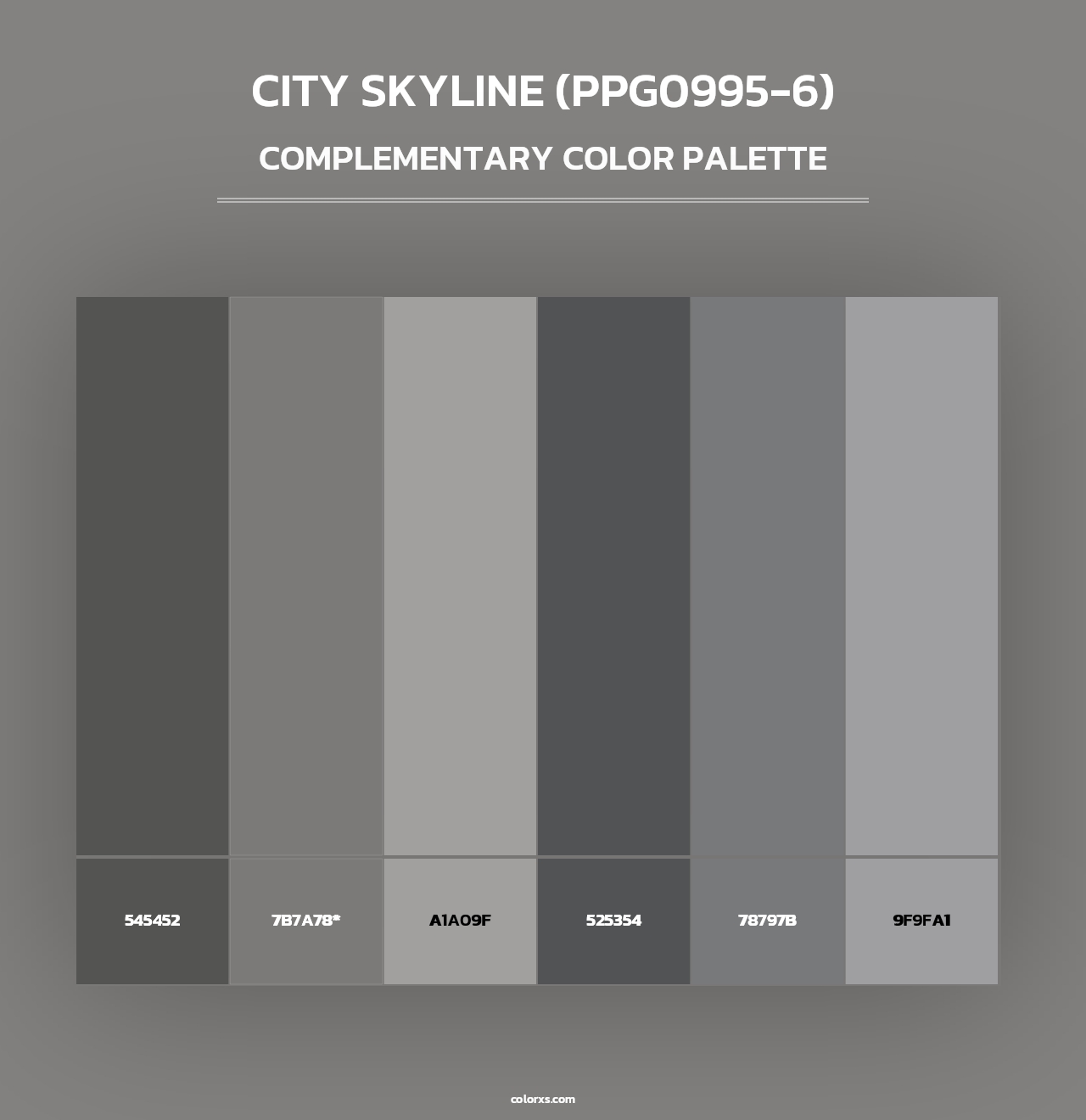 City Skyline (PPG0995-6) - Complementary Color Palette