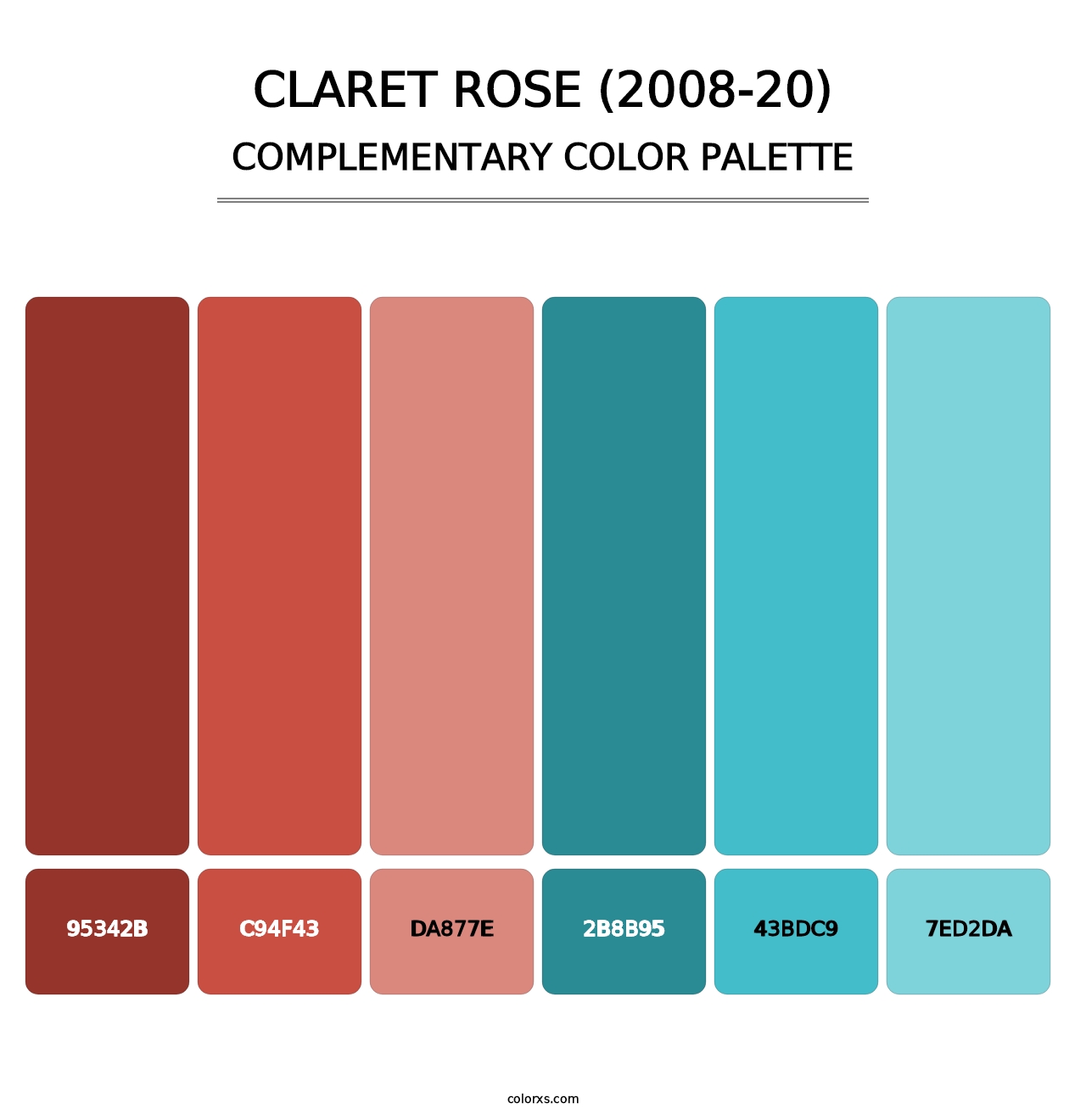 Claret Rose (2008-20) - Complementary Color Palette