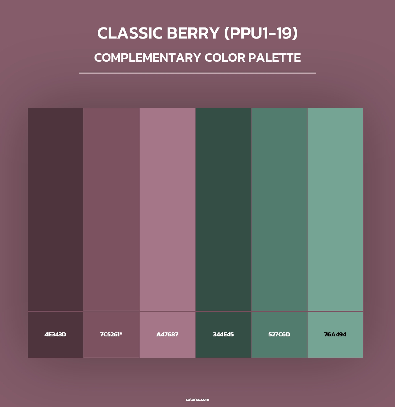 Classic Berry (PPU1-19) - Complementary Color Palette