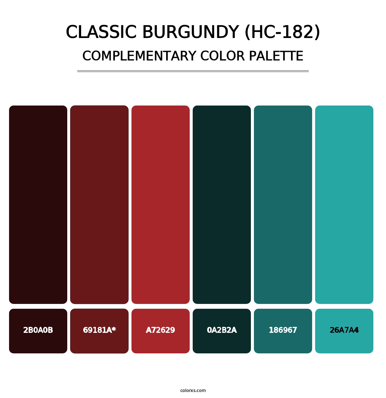 Classic Burgundy (HC-182) - Complementary Color Palette