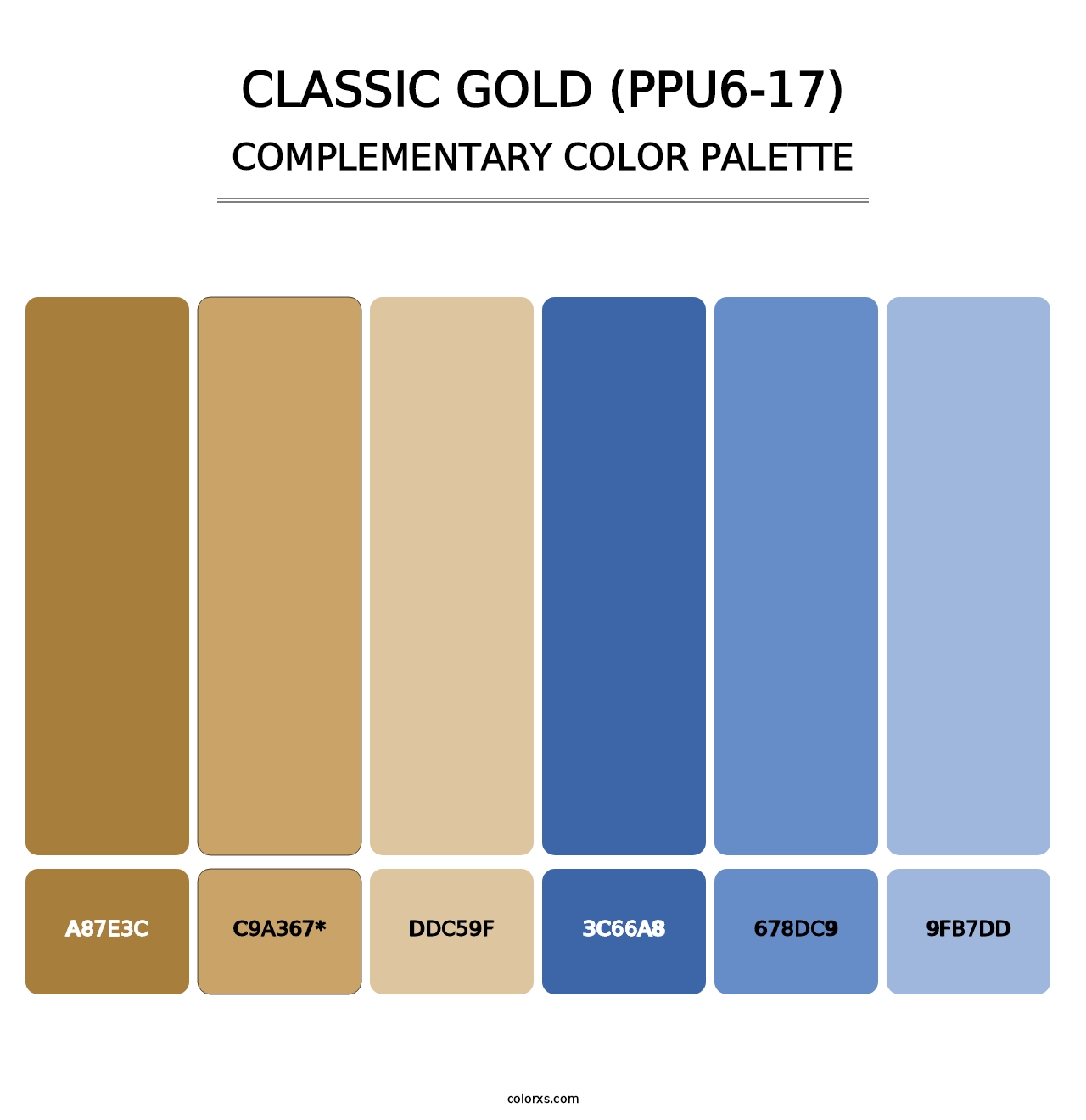 Classic Gold (PPU6-17) - Complementary Color Palette