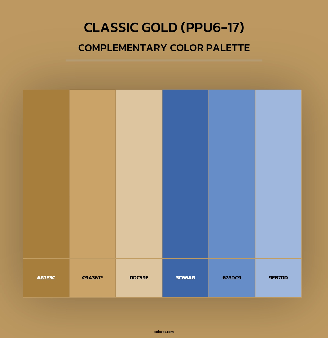 Classic Gold (PPU6-17) - Complementary Color Palette