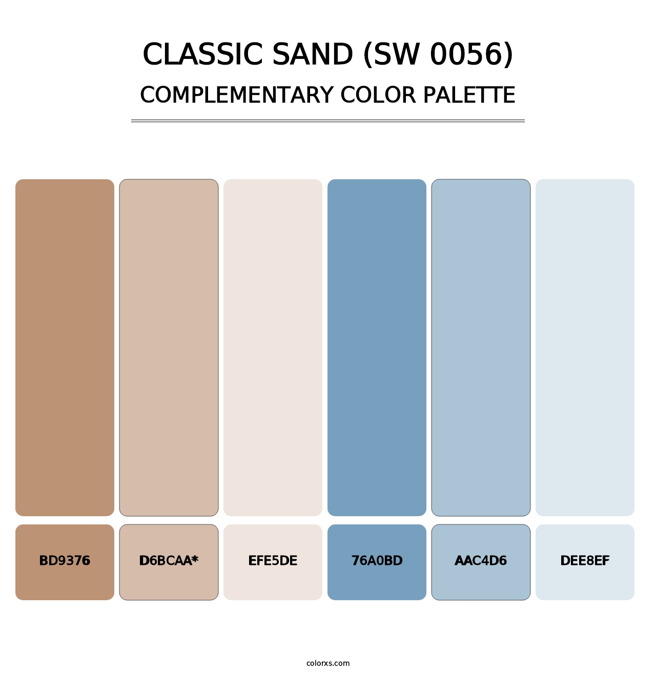 Classic Sand (SW 0056) - Complementary Color Palette