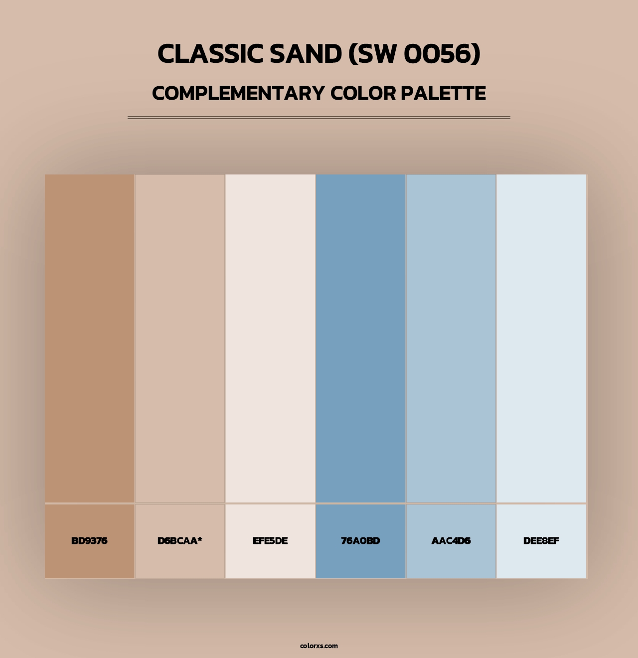 Classic Sand (SW 0056) - Complementary Color Palette