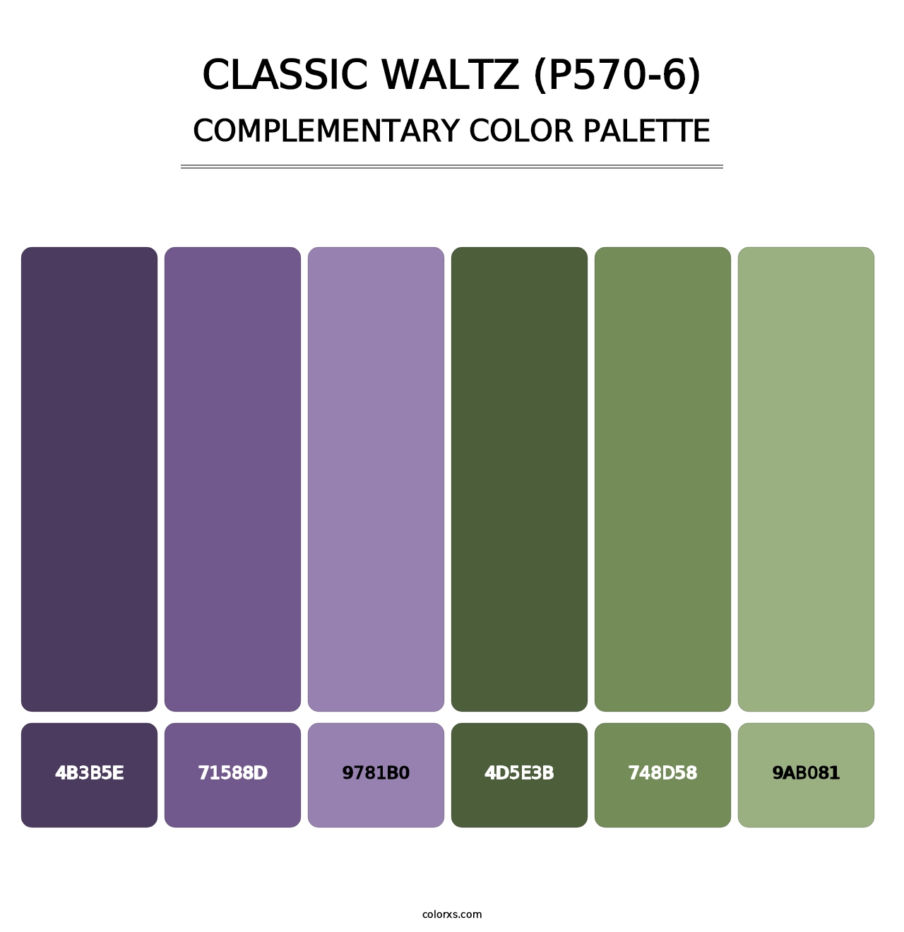 Classic Waltz (P570-6) - Complementary Color Palette