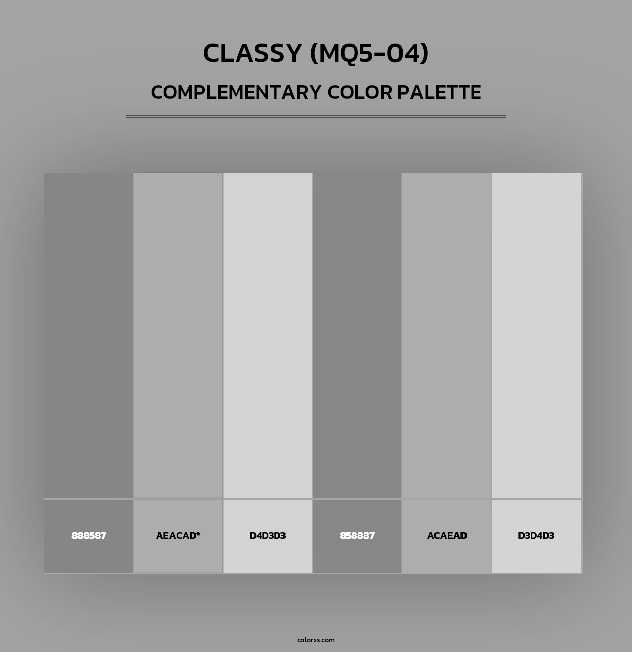 Classy (MQ5-04) - Complementary Color Palette