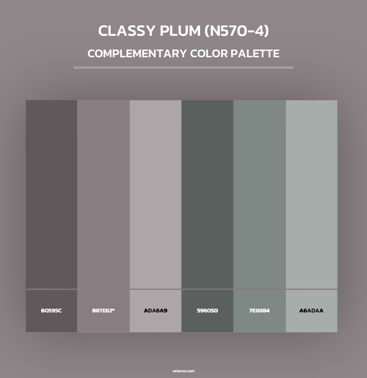 Classy Plum (N570-4) - Complementary Color Palette