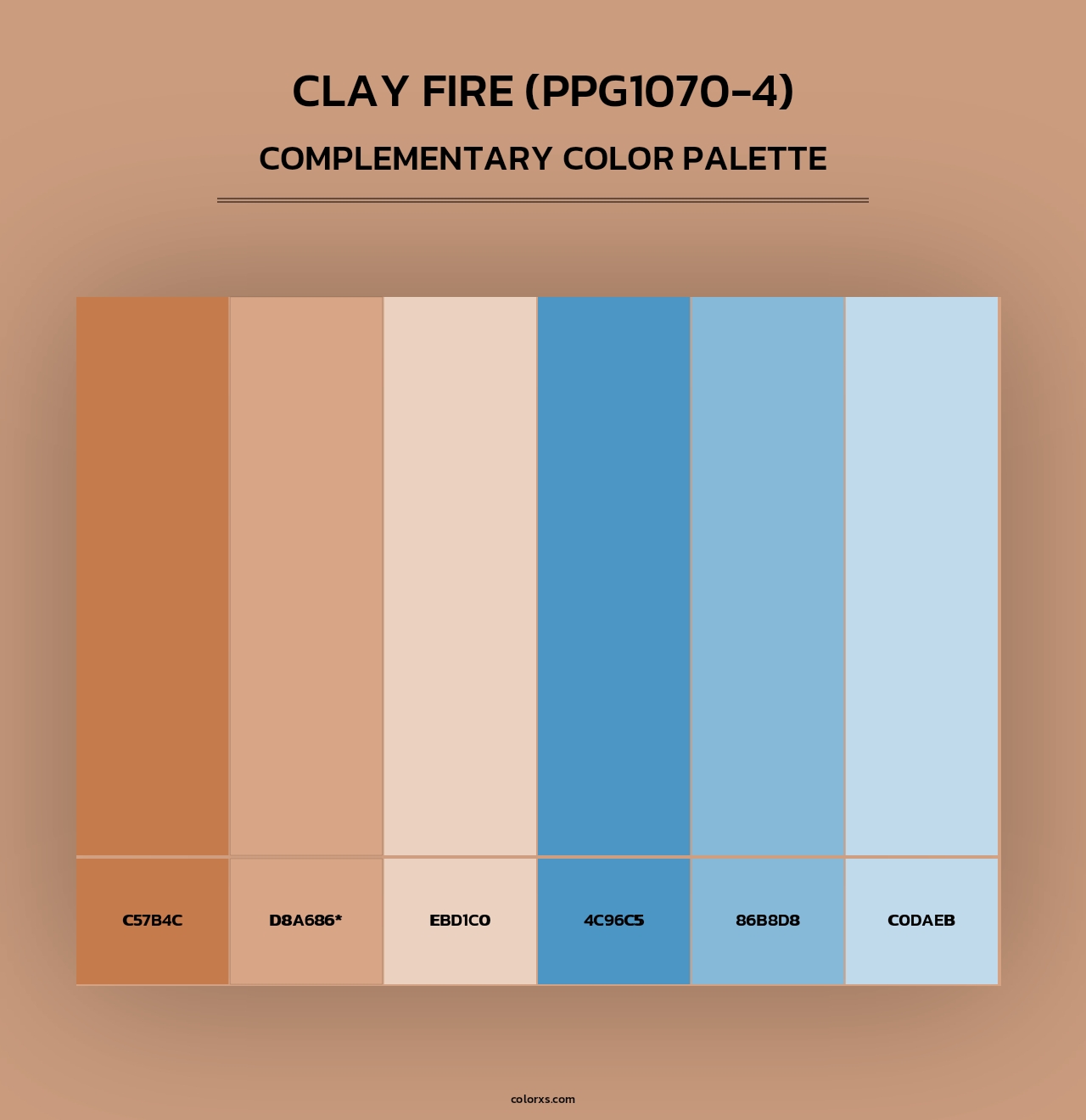 Clay Fire (PPG1070-4) - Complementary Color Palette