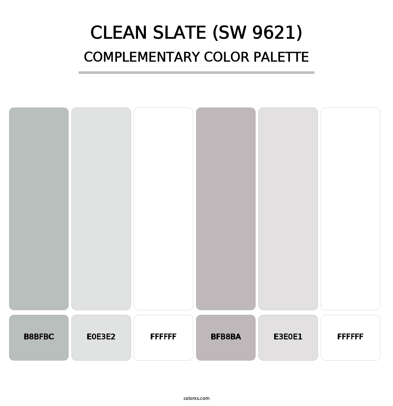Clean Slate (SW 9621) - Complementary Color Palette