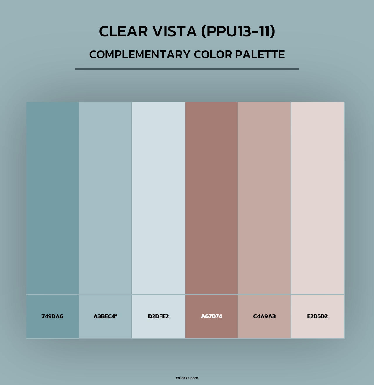 Clear Vista (PPU13-11) - Complementary Color Palette