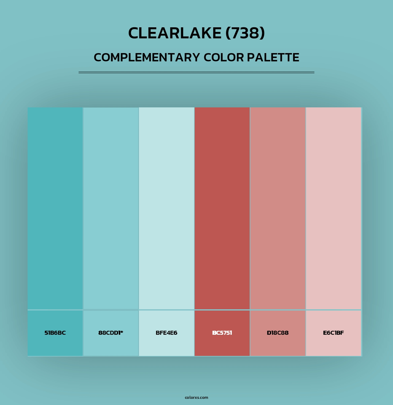 Clearlake (738) - Complementary Color Palette