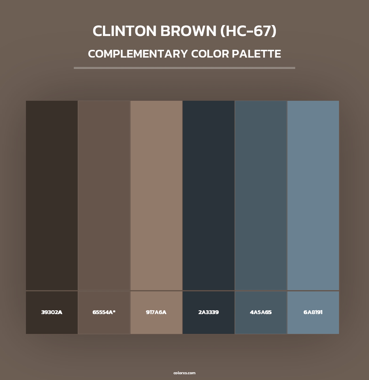 Clinton Brown (HC-67) - Complementary Color Palette