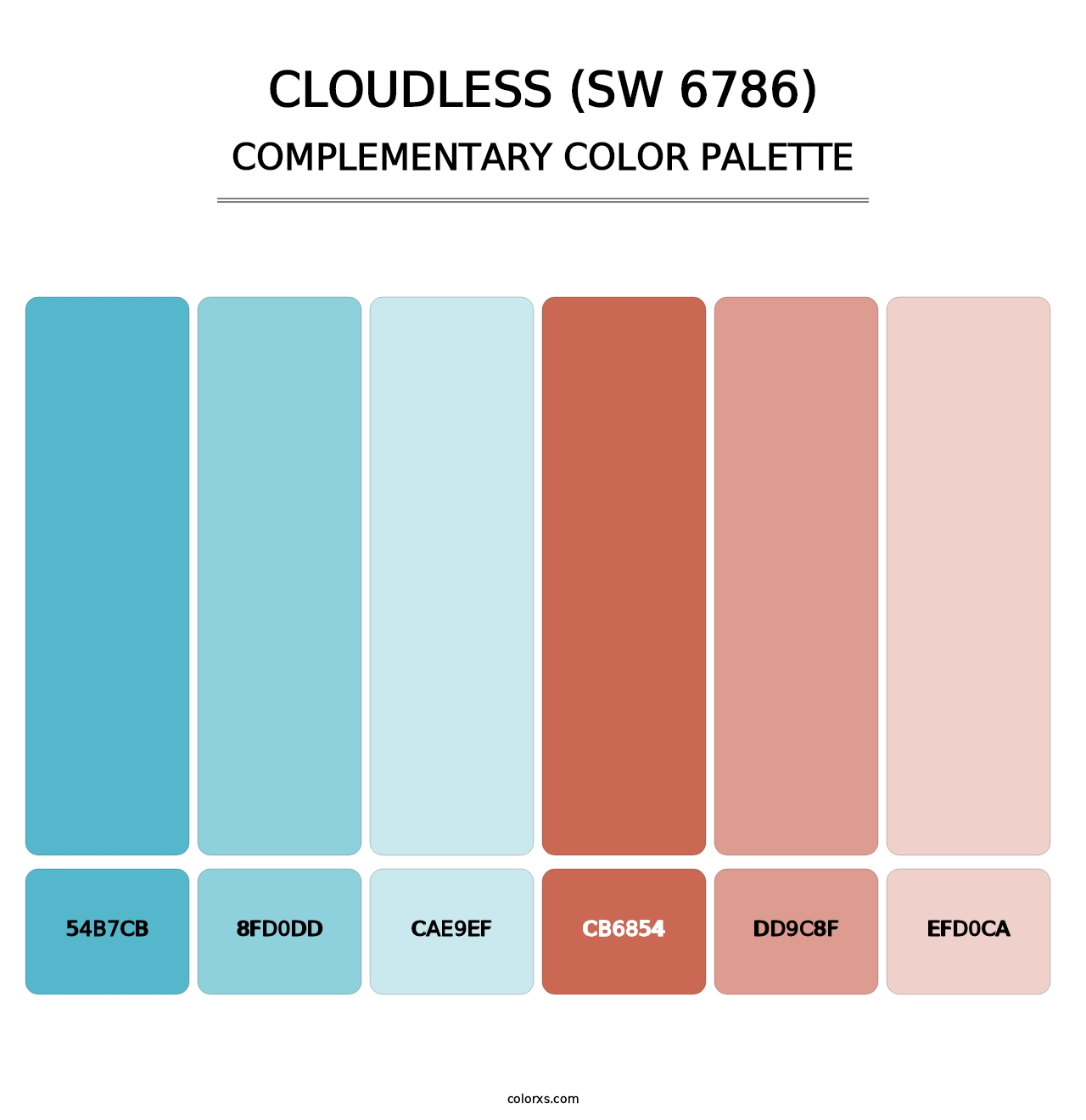 Cloudless (SW 6786) - Complementary Color Palette