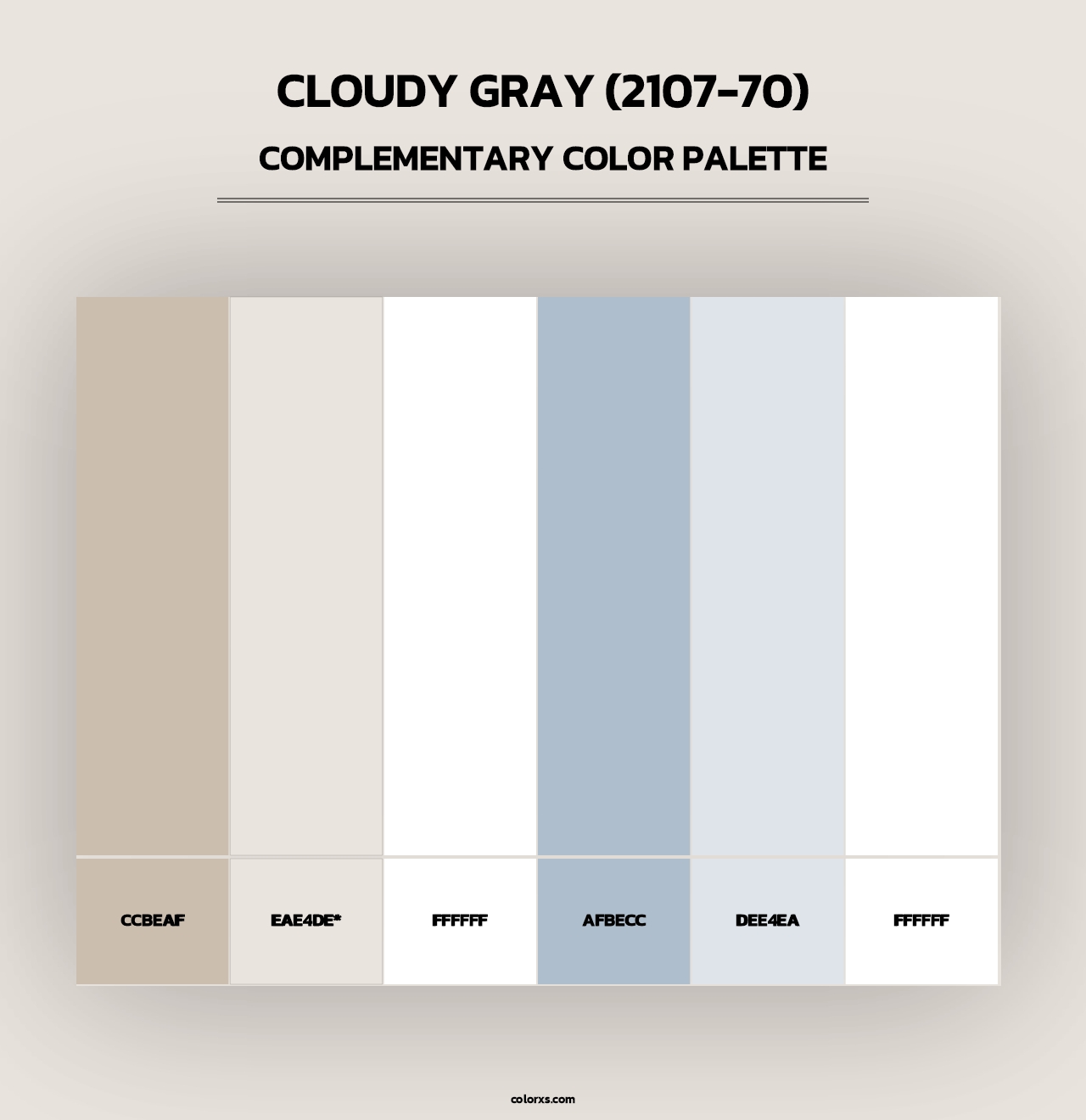 Cloudy Gray (2107-70) - Complementary Color Palette