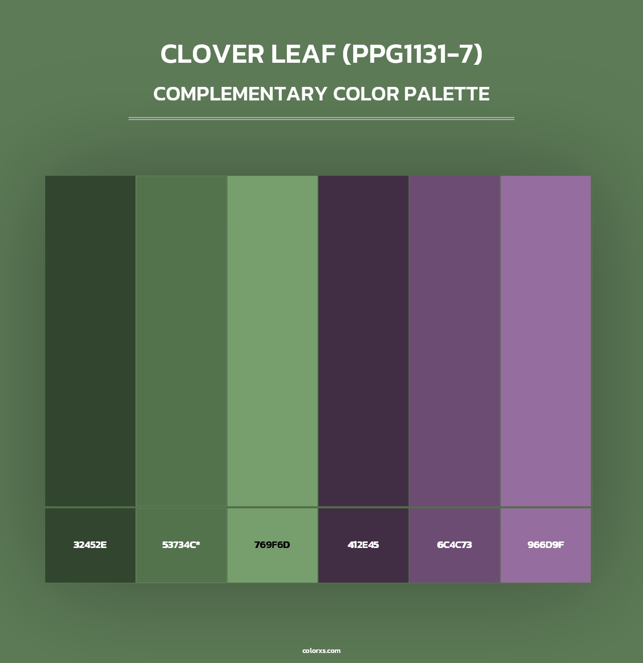 Clover Leaf (PPG1131-7) - Complementary Color Palette