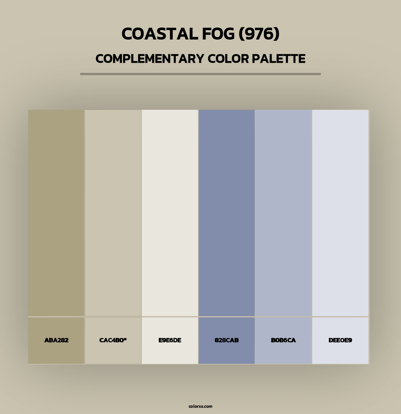 Coastal Fog (976) - Complementary Color Palette