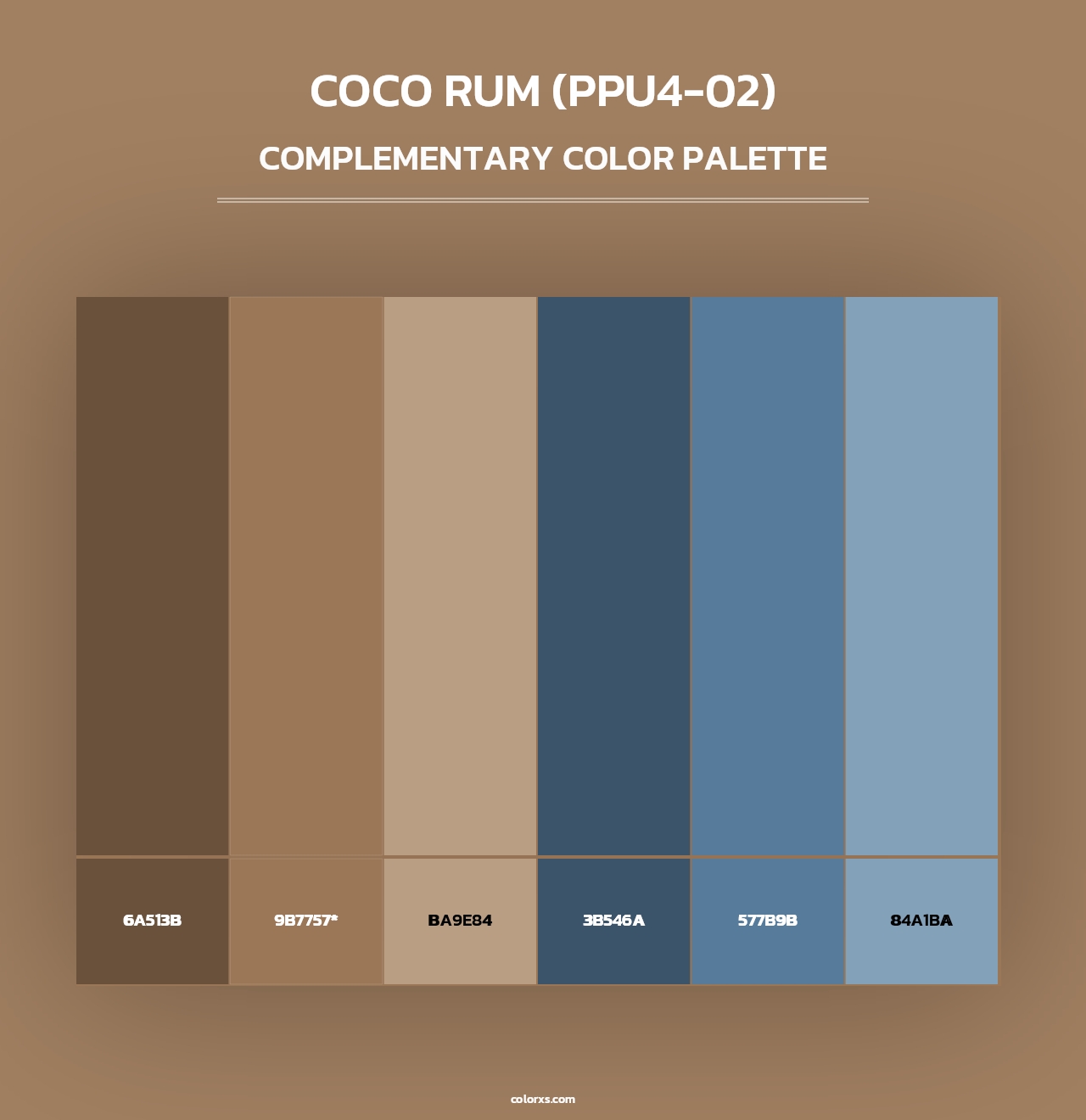 Coco Rum (PPU4-02) - Complementary Color Palette