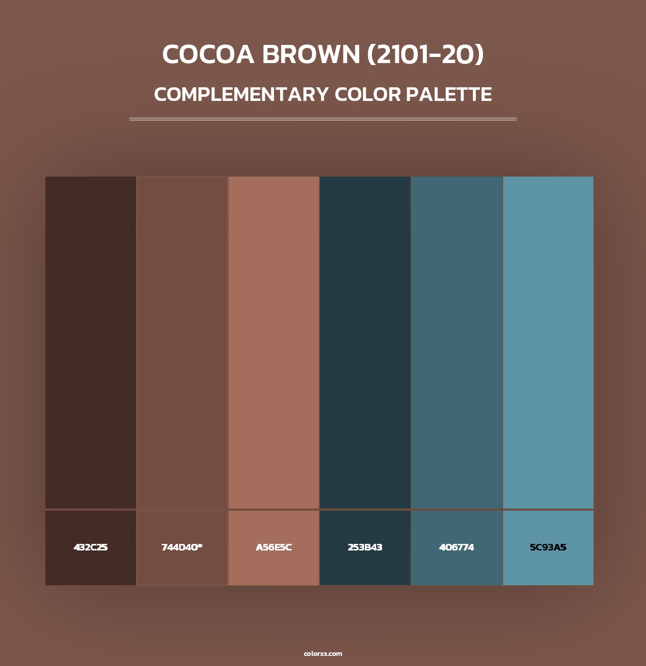 Cocoa Brown (2101-20) - Complementary Color Palette
